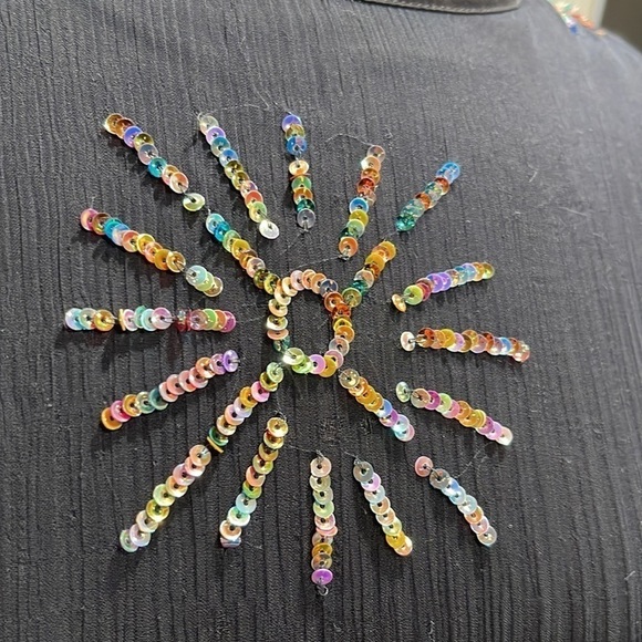 NWT Anthropologie Intropia Starburst Sequined Dress SZ L Reg $348 - Picture 5 of 13